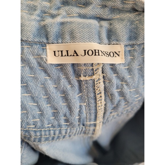 Ulla Johnson Patchwork Jeans Light Wash Denim Carpenter Size 8 Womens #5‎ - Picture 8 of 9